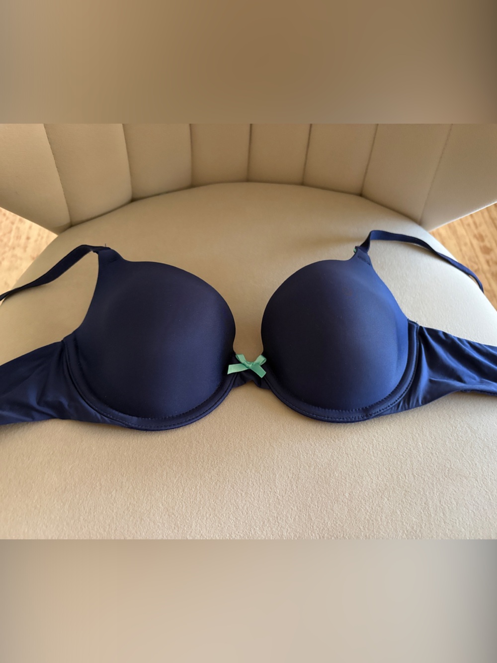 Victoria's Secret Navy Bra with Mint Bow Accent